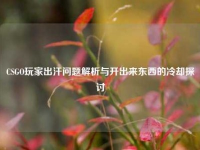 CSGO玩家出汗问题解析与开出来东西的冷却探讨