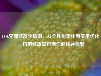 LOL界面修改全指南，从个性化美化到实用优化，巧用修改器拉满你的峡谷体验