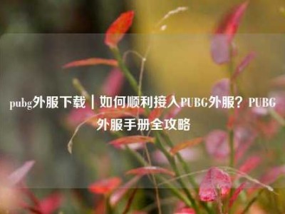 pubg外服下载｜如何顺利接入PUBG外服？PUBG外服手册全攻略