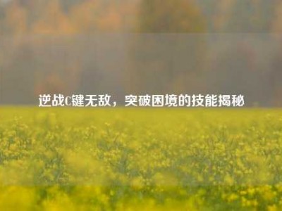 逆战C键无敌，突破困境的技能揭秘