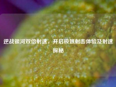 逆战银河双倍射速，开启极致射击体验及射速探秘