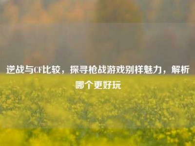 逆战与CF比较，探寻枪战游戏别样魅力，解析哪个更好玩