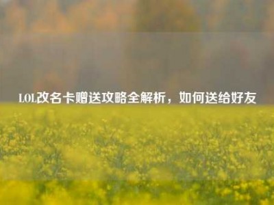 LOL改名卡赠送攻略全解析，如何送给好友