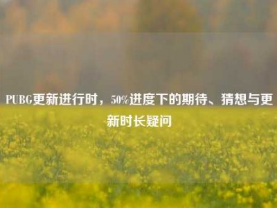 PUBG更新进行时，50%进度下的期待、猜想与更新时长疑问