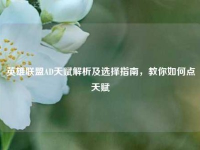 英雄联盟AD天赋解析及选择指南，教你如何点天赋