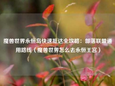 魔兽世界永恒岛快速抵达全攻略：部落联盟通用路线（魔兽世界怎么去永恒王宫）