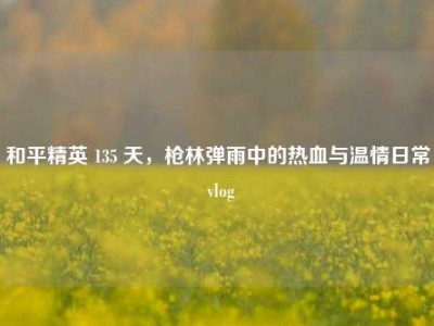 和平精英 135 天，枪林弹雨中的热血与温情日常 vlog