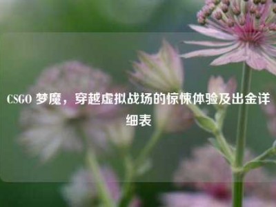 CSGO 梦魔，穿越虚拟战场的惊悚体验及出金详细表