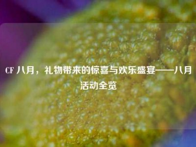 CF 八月，礼物带来的惊喜与欢乐盛宴——八月活动全览