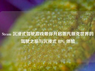 Steam 沉浸式驾驶游戏带你开启蒸汽朋克世界的驾驶之旅与沉浸式 RPG 体验