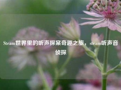 Steam世界里的听声探案奇趣之旅，steam听声音侦探