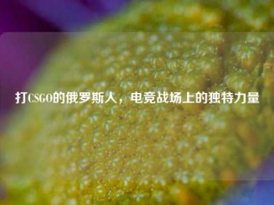 打CSGO的俄罗斯人，电竞战场上的独特力量