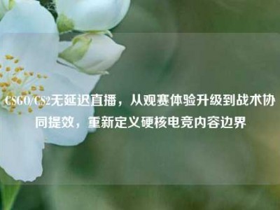 CSGO/CS2无延迟直播，从观赛体验升级到战术协同提效，重新定义硬核电竞内容边界