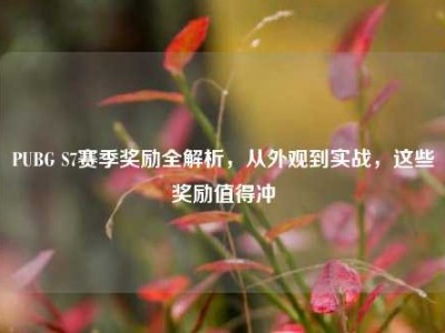 PUBG S7赛季奖励全解析，从外观到实战，这些奖励值得冲