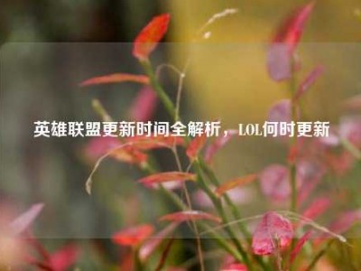 英雄联盟更新时间全解析，LOL何时更新