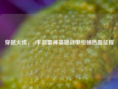 穿越火线，cf手游雷神英雄战甲引领热血征程