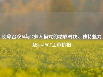 使命召唤16与17多人模式的精彩对决、独特魅力及ipad2017上市价格