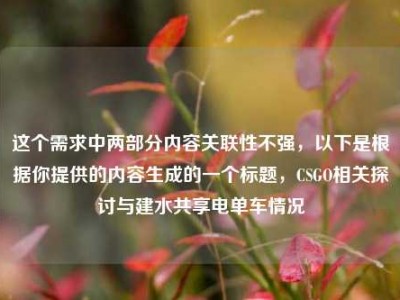 这个需求中两部分内容关联性不强，以下是根据你提供的内容生成的一个标题，CSGO相关探讨与建水共享电单车情况
