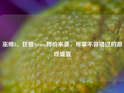 巫师3，狂猎Steam特价来袭，尽享不容错过的游戏盛宴