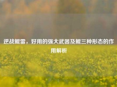 逆战鲲雷，好用的强大武器及鲲三种形态的作用解析
