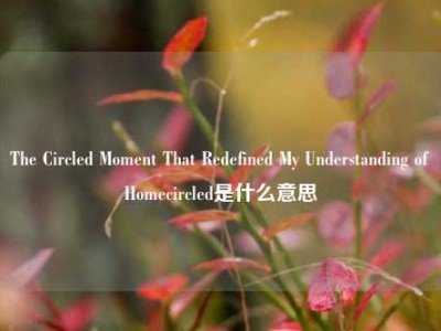 The Circled Moment That Redefined My Understanding of Homecircled是什么意思