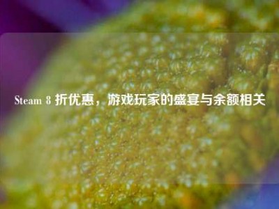 Steam 8 折优惠，游戏玩家的盛宴与余额相关