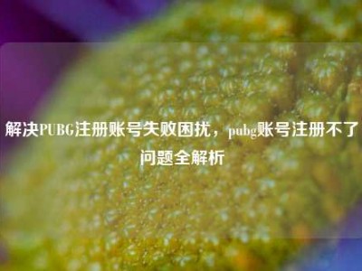 解决PUBG注册账号失败困扰，pubg账号注册不了问题全解析
