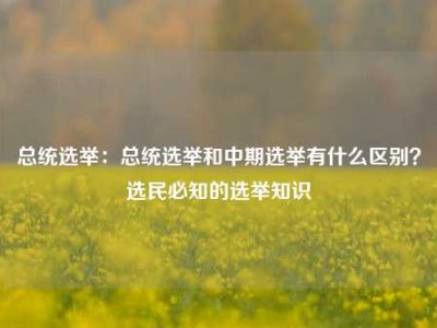 总统选举：总统选举和中期选举有什么区别？选民必知的选举知识