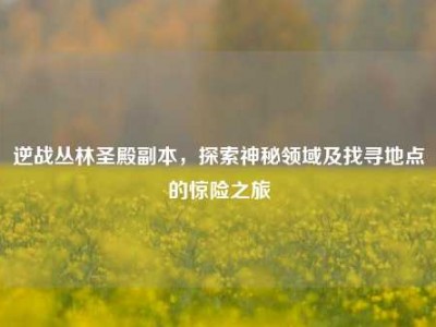 逆战丛林圣殿副本，探索神秘领域及找寻地点的惊险之旅