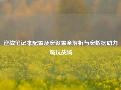 逆战笔记本配置及宏设置全解析与宏数据助力畅玩战场