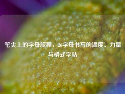 笔尖上的字母旅程，26字母书写的温度、力量与格式字帖