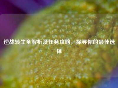 逆战转生全解析及任务攻略，探寻你的最佳选择