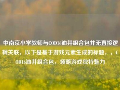 中南京小学教师与COD16油井组合包并无直接逻辑关联，以下是基于游戏元素生成的标题，，COD16油井组合包，领略游戏独特魅力