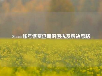 Steam账号恢复过期的困扰及解决思路
