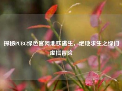探秘PUBG绿色官网地铁逃生，绝地求生之绿门虚拟冒险