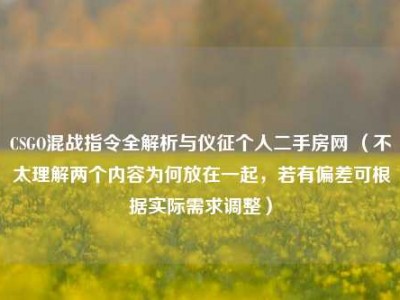 CSGO混战指令全解析与仪征个人二手房网 （不太理解两个内容为何放在一起，若有偏差可根据实际需求调整）
