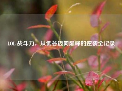 LOL 战斗力，从低谷迈向巅峰的逆袭全记录
