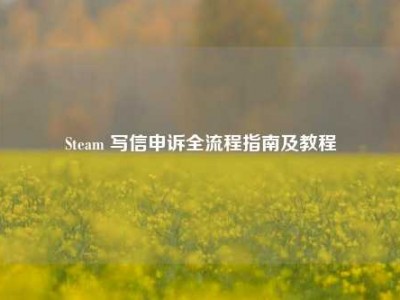 Steam 写信申诉全流程指南及教程