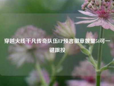 穿越火线千凡传奇队伍EP预言徽章数量54可一键跟投