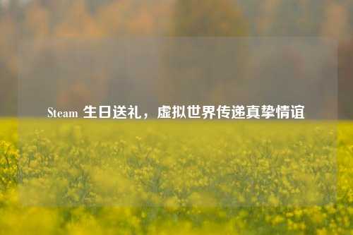 Steam 生日送礼，虚拟世界传递真挚情谊