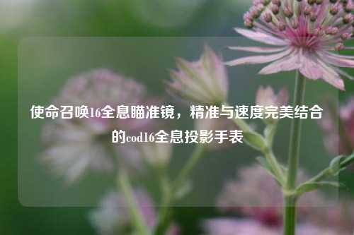 使命召唤16全息瞄准镜,精准与速度完美结合的cod16全息投影手表