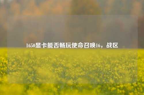 1650显卡能否畅玩使命召唤16,战区