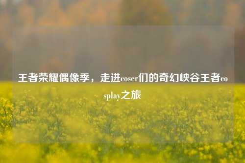 王者荣耀偶像季，走进coser们的奇幻峡谷王者cosplay之旅