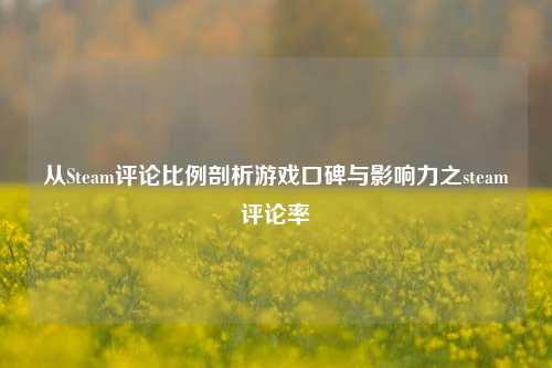 从Steam评论比例剖析游戏口碑与影响力之steam评论率