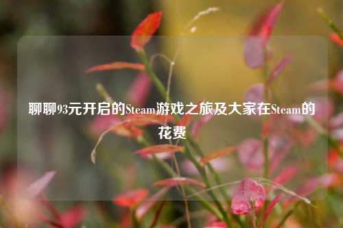 聊聊93元开启的Steam游戏之旅及大家在Steam的花费