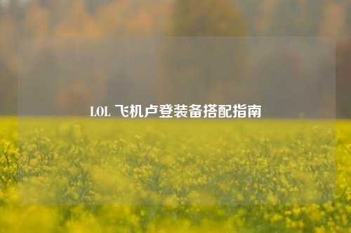 LOL 飞机卢登装备搭配指南