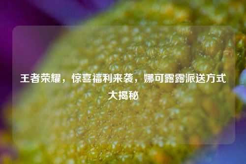 王者荣耀，惊喜福利来袭，娜可露露派送方式大揭秘
