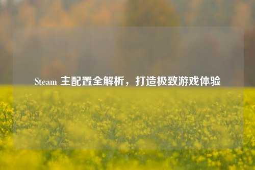 Steam 主配置全解析，打造极致游戏体验