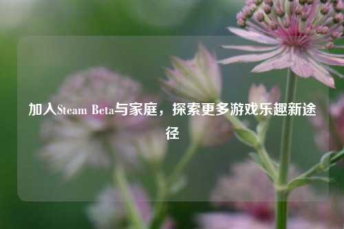 加入Steam Beta与家庭,探索更多游戏乐趣新途径