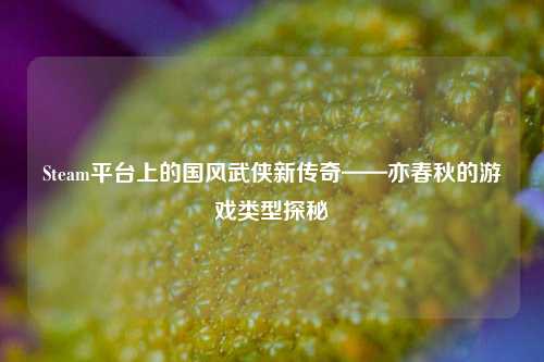 Steam平台上的国风武侠新传奇——亦春秋的游戏类型探秘